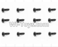 HBX 12882P ONSLAUGHT Parts-Screws Parts-Round Head Self Tapping Screws(12pcs)-2.6X12mm Parts-S161,HaiBoXing HBX 12882P ONSLAUGHT RC Car Parts